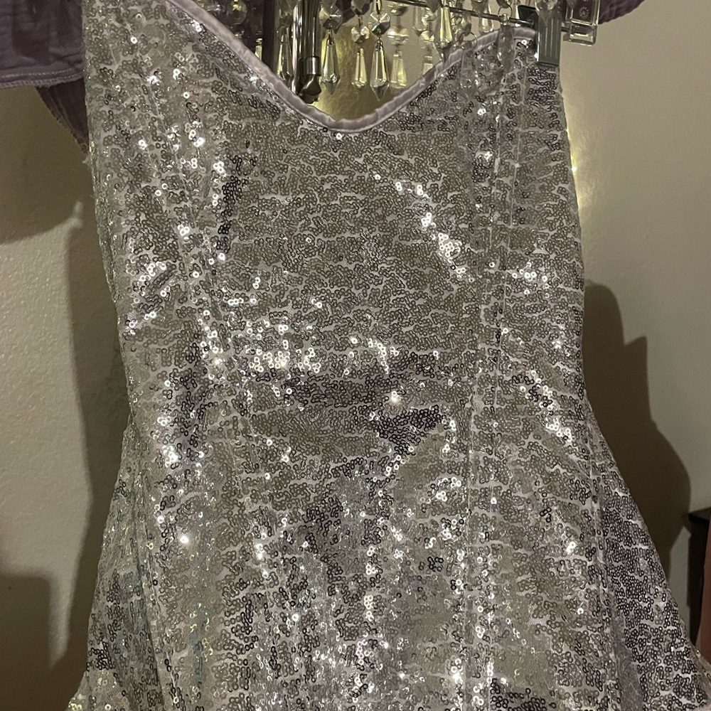 Daisy Corsets Silver Sequin Bustier Dress
